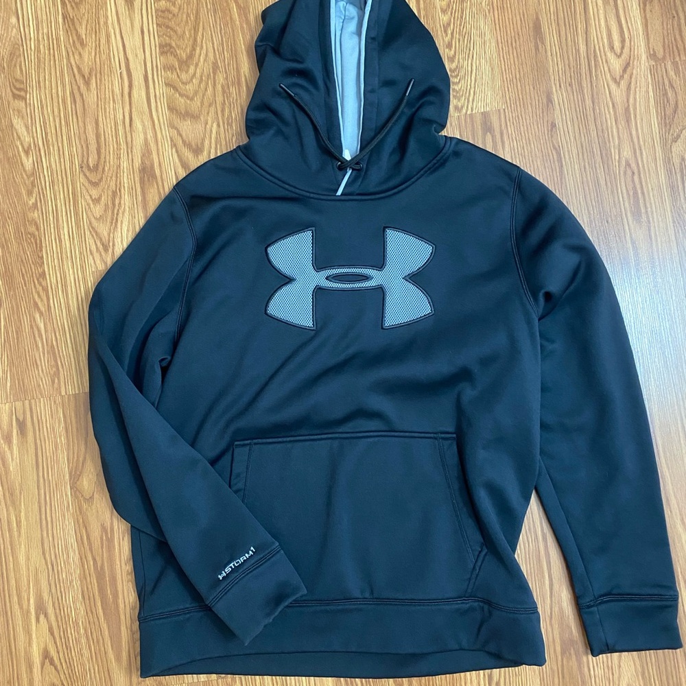 Under Armour Black Hoodie with Gray Logo